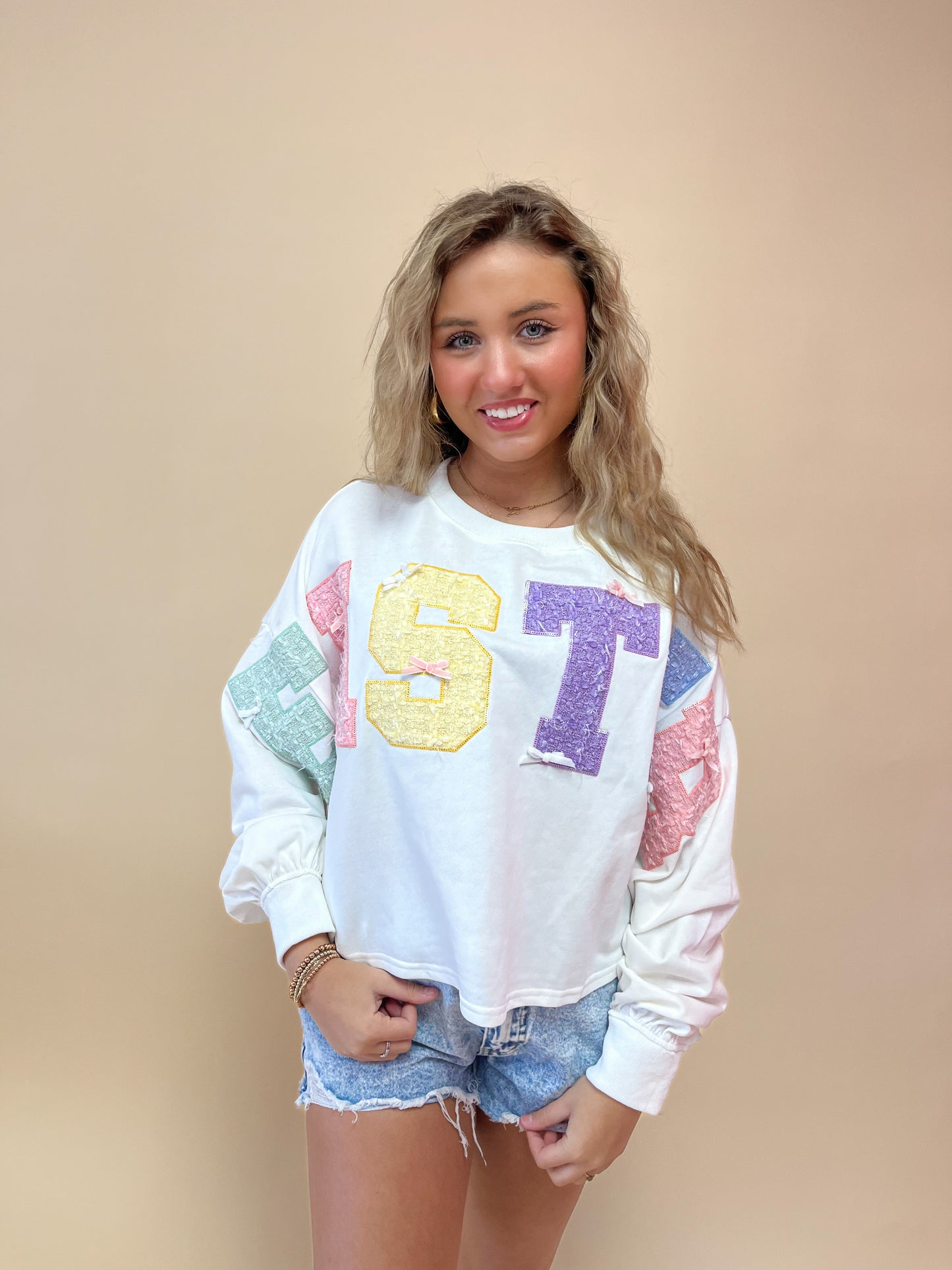 Easter Cropped Sweatshirt