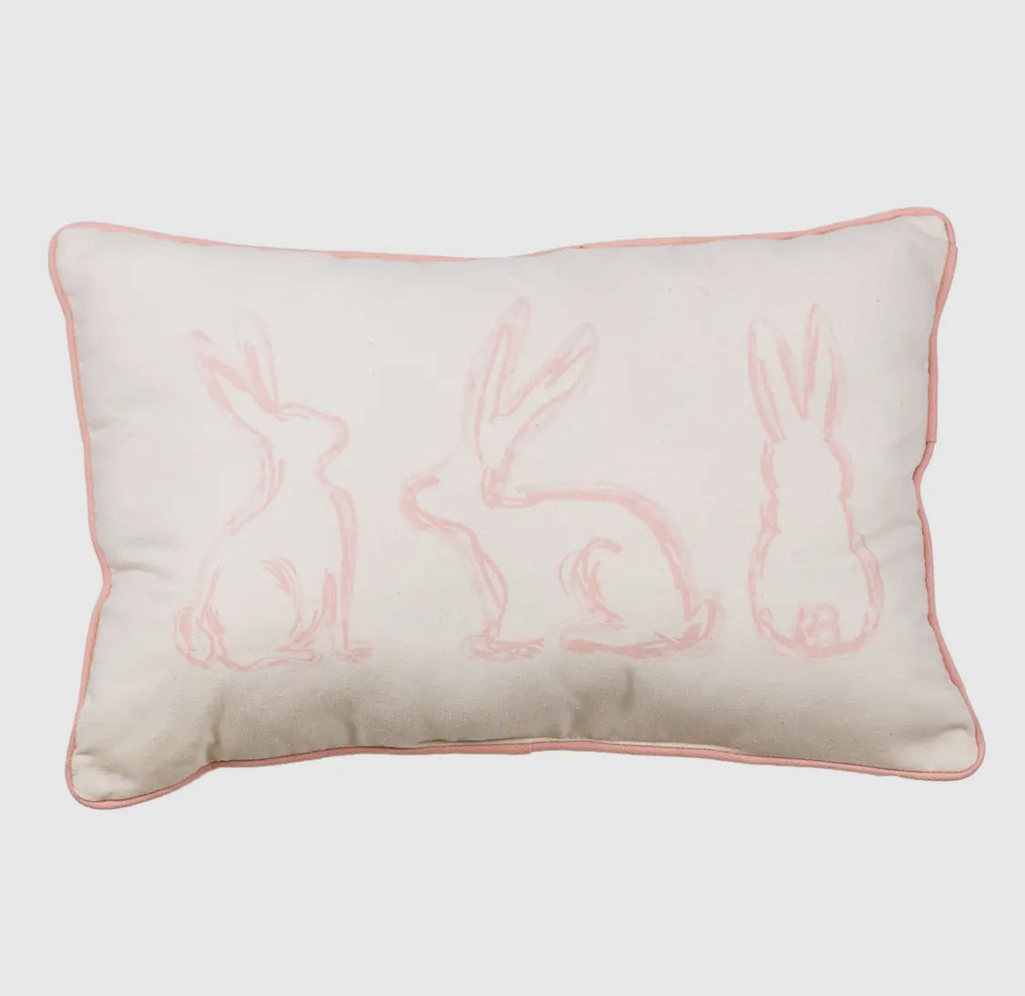 Pink Bunny Throw Pillow