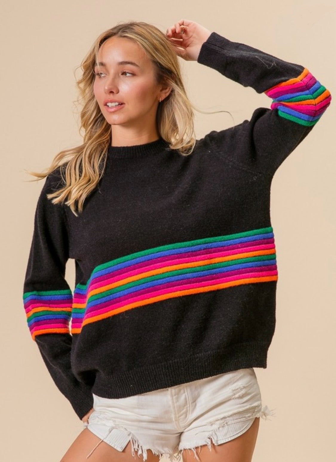 Rainbow Striped Sweater