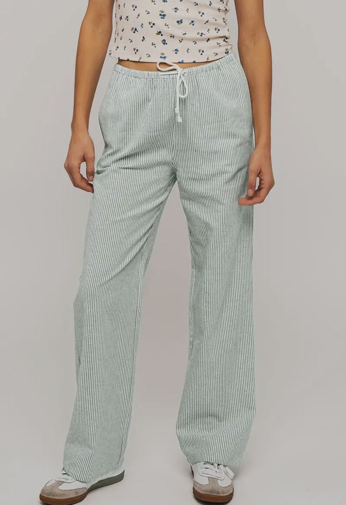 Mint Pinstripe Pants