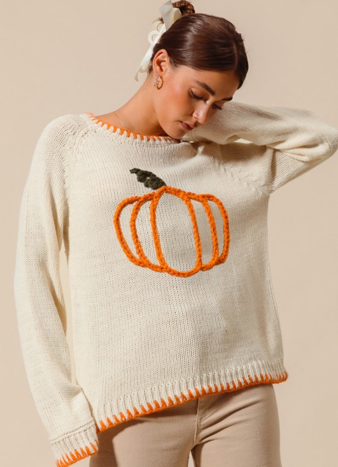 Pumpkin Knit Sweater